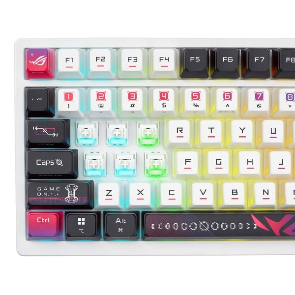 ASUS ROG - Azoth X Wireless Custom Gaming Keyboard (NX Snow Switches) - White - Packshot 5