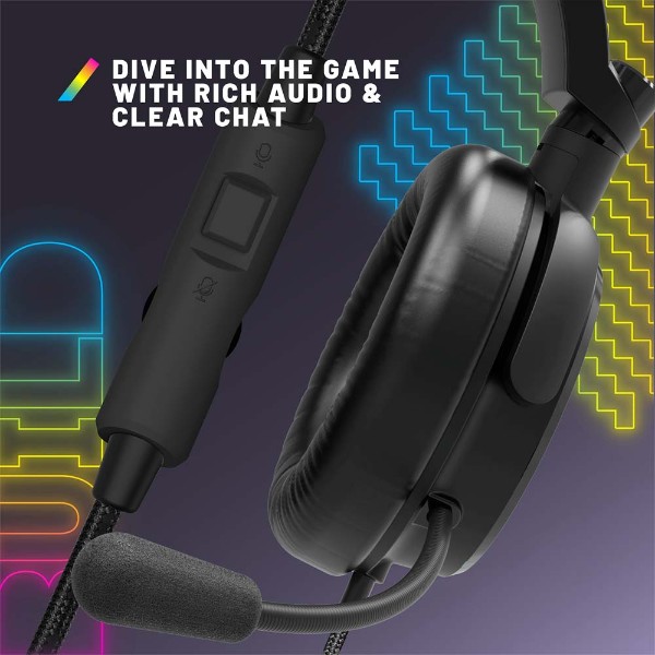 4Gamers - C6-100 LED Light Up RGB Gaming Headset - Packshot 5