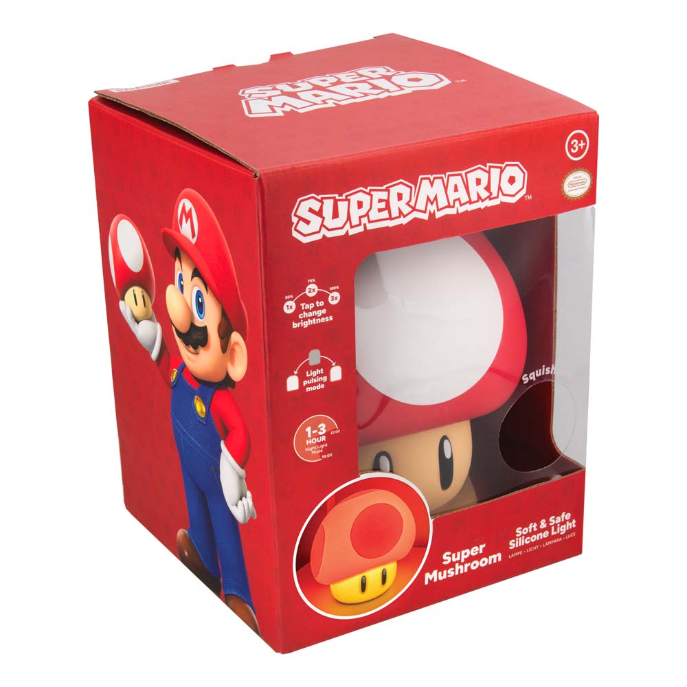 Nintendo - Super Mario - Super Mushroom SquishyGlo Rechargeable Light - Packshot 3