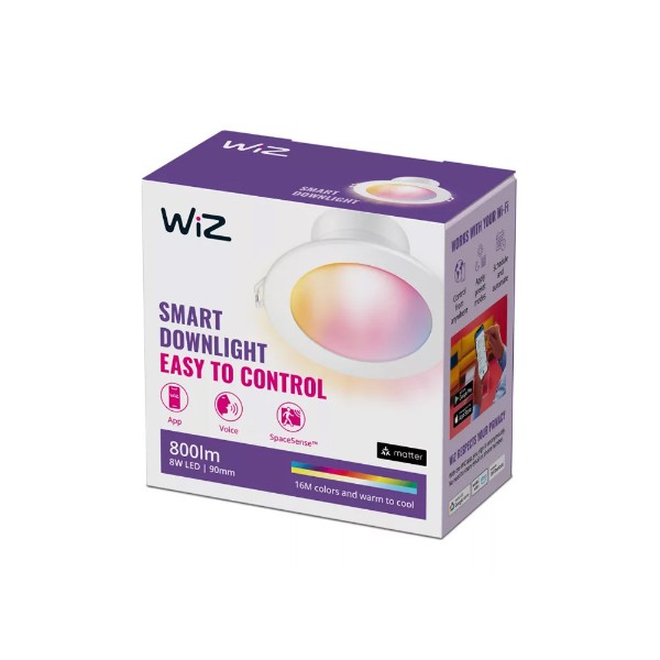 WiZ Colour & Tunable White 90mm Gen2 Downlight 1-Pack - Packshot 1
