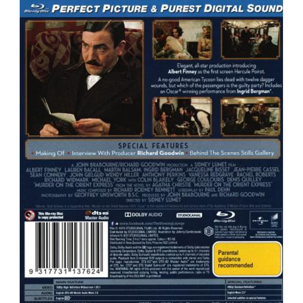Murder on the Orient Express (Agatha Christie's) (1974) (Classics Remastered) - Packshot 2
