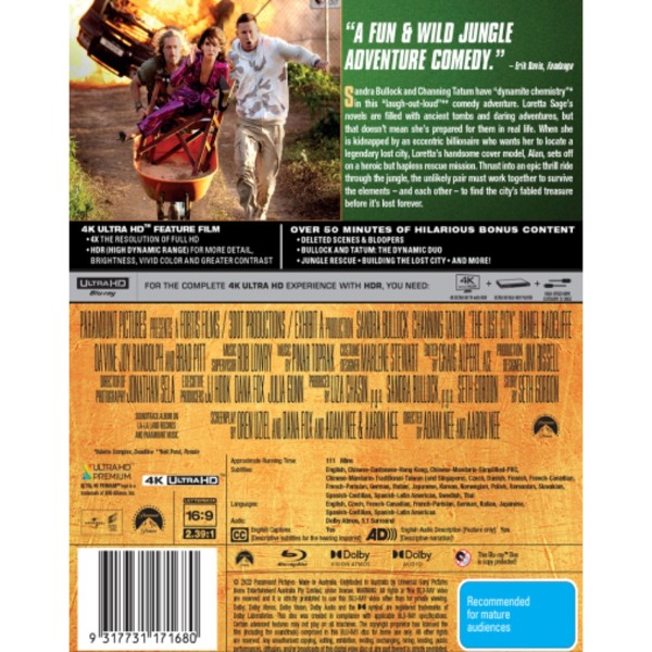 The Lost City (2022) (4K UHD / Blu-Ray) - Packshot 2