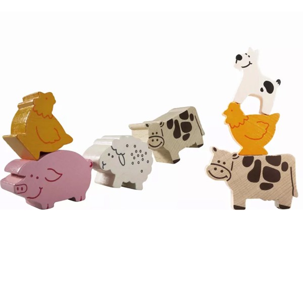 HABA My Very First Games - Animal Upon Animal, Gioco In Legno Per Bambini 1-4 Anni, Impilare Animali, Premiato, Prodotto In Germania