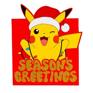 Pokemon - Pikachu Seasons Greetings Christmas Greeting Card
