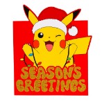 Pokemon - Pikachu Seasons Greetings Christmas Greeting Card - Packshot 1