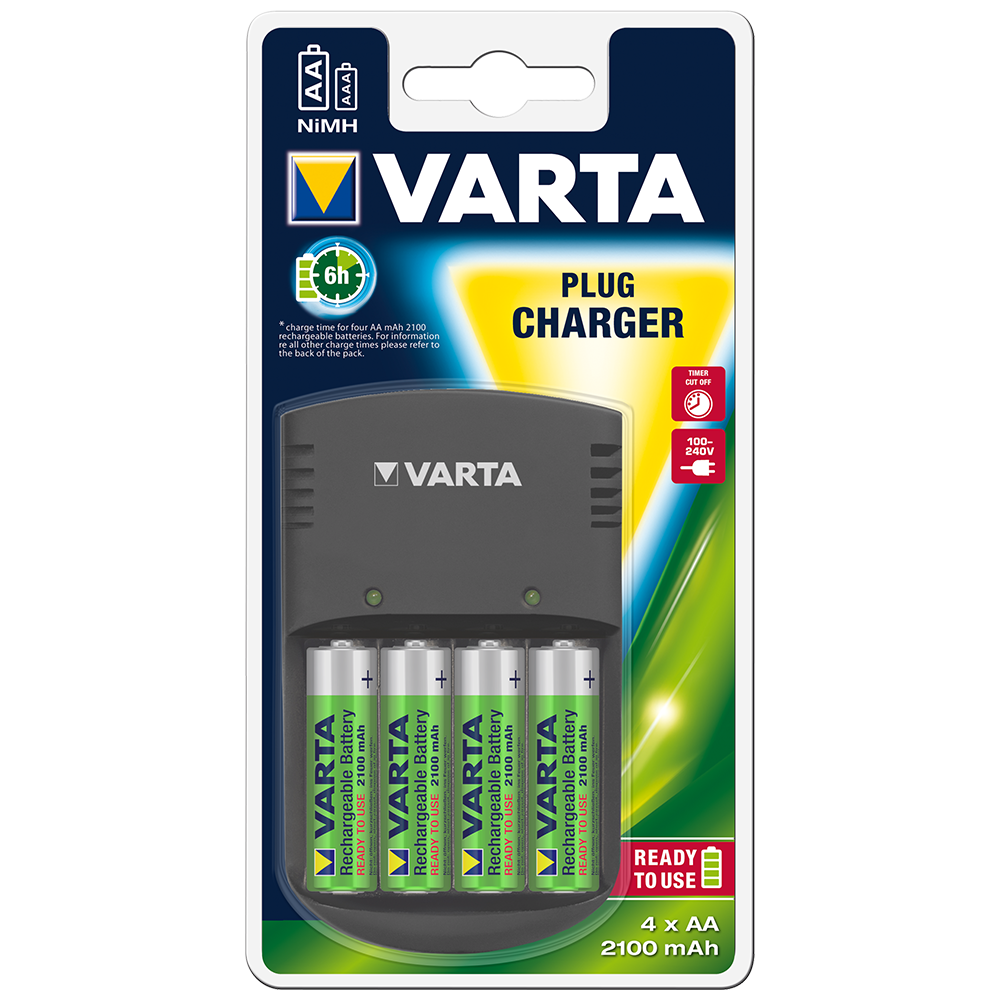 VARTA Rechargeable Batteries Plug Charger EB Games Australia