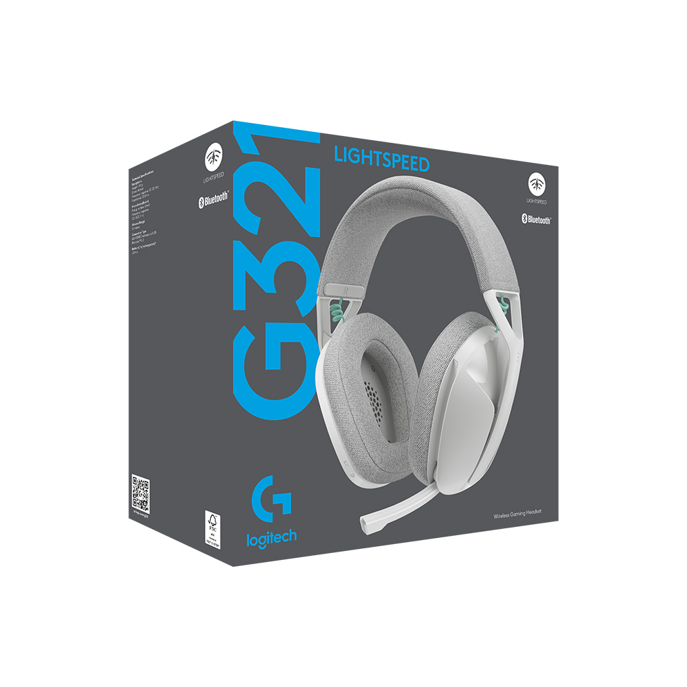 Logitech G G321 Lightspeed Wireless Gaming Headset - White - Packshot 5