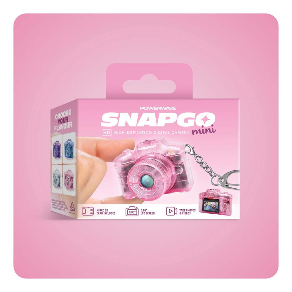 Powerwave SnapGo Mini Camera - Flamingo Pink - Packshot 4