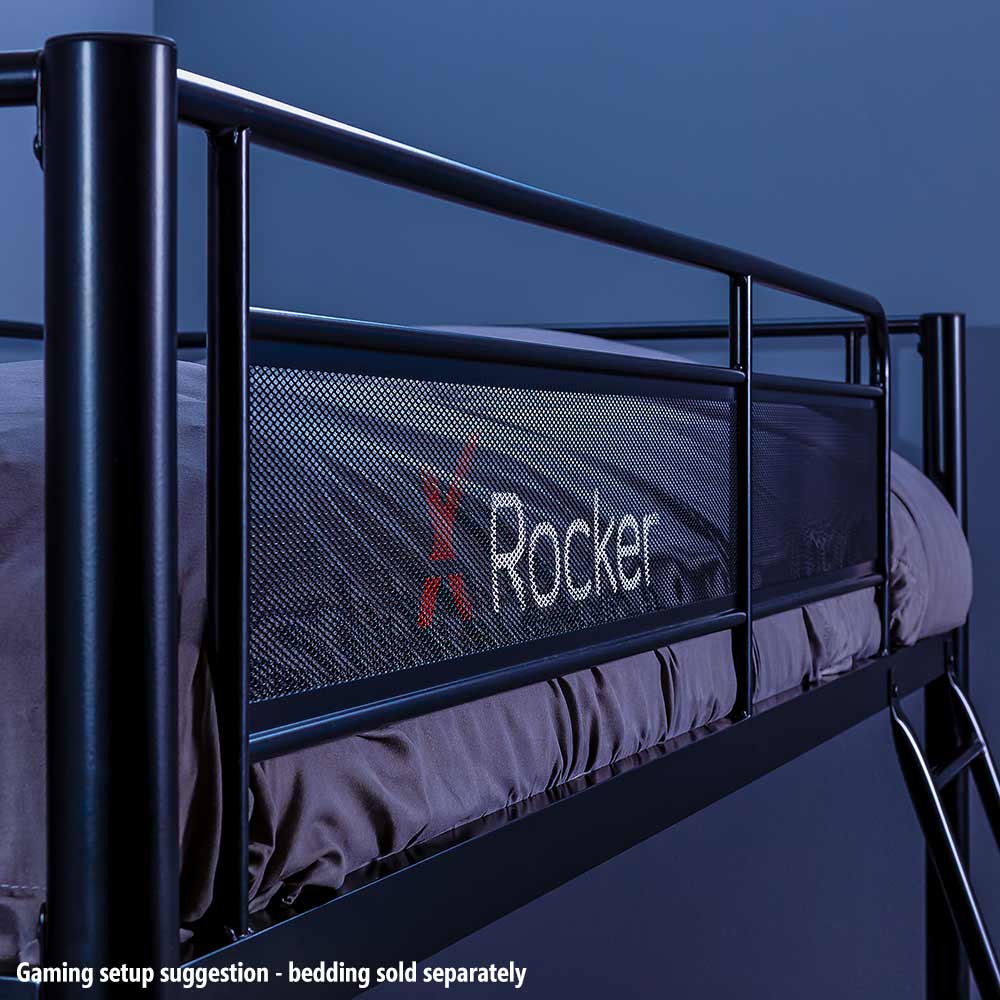 X Rocker HQ High Sleeper Loft Bunk Gaming Bed with Large Desk PC EB