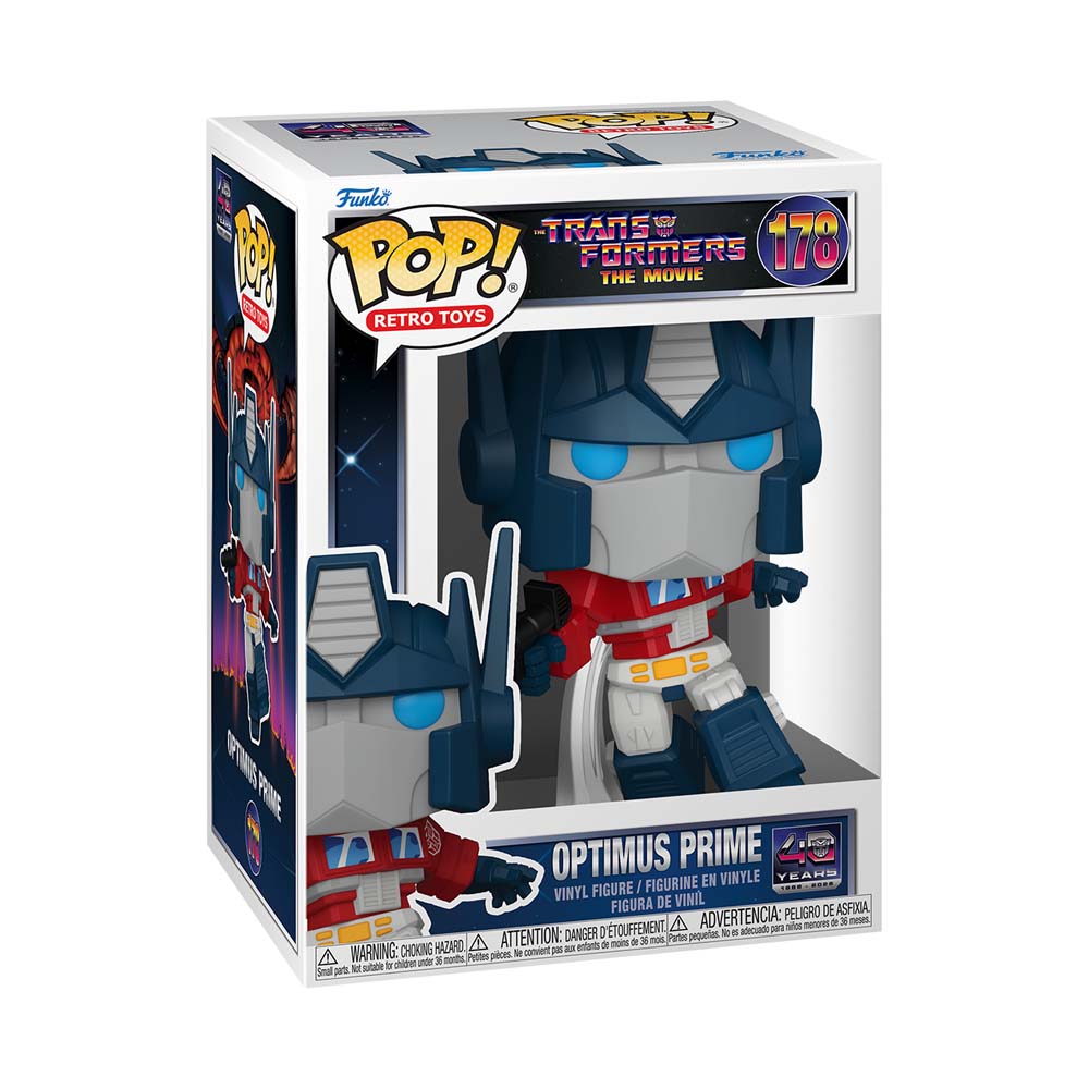 Transformers - Transformers: The Movie - Optimus Prime (40th Anniversary) Pop! Vinyl Figure - Packshot 2