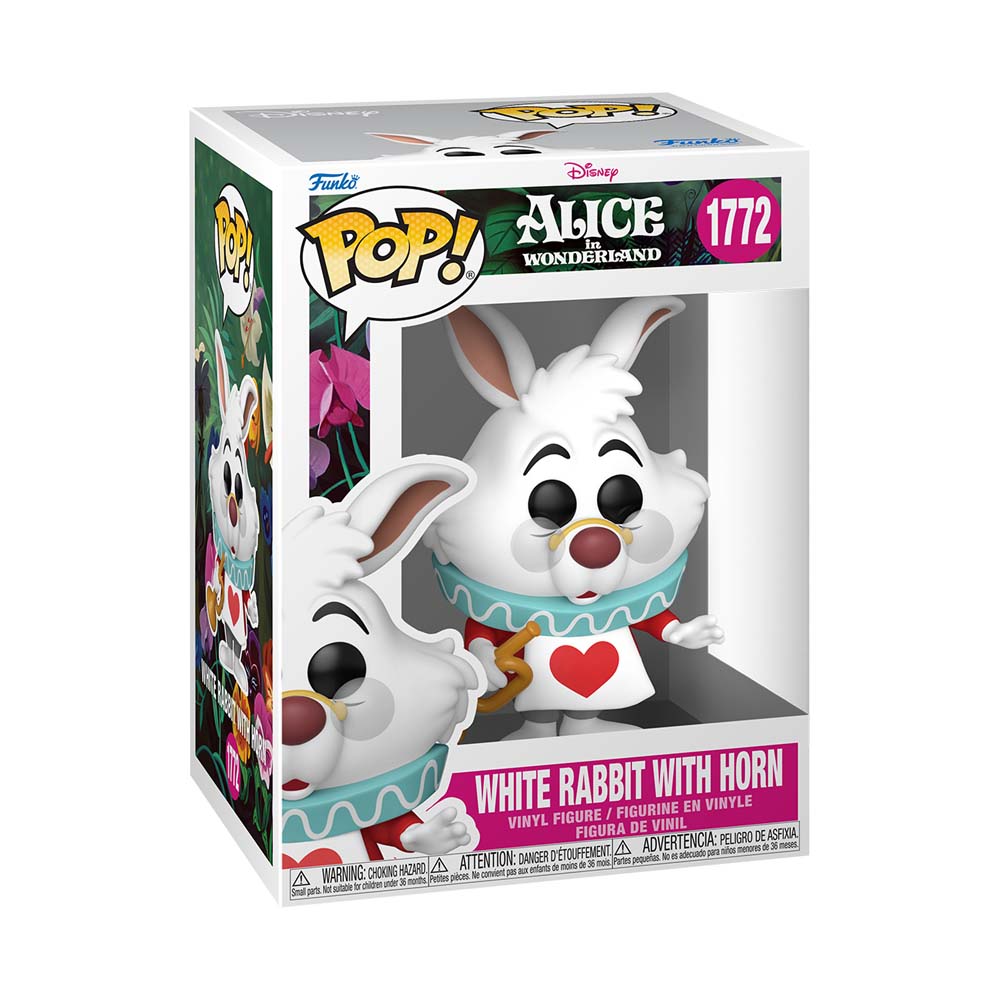 Disney - Alice in Wonderland - White Rabbit with Horn Pop! Vinyl Figure - Packshot 2