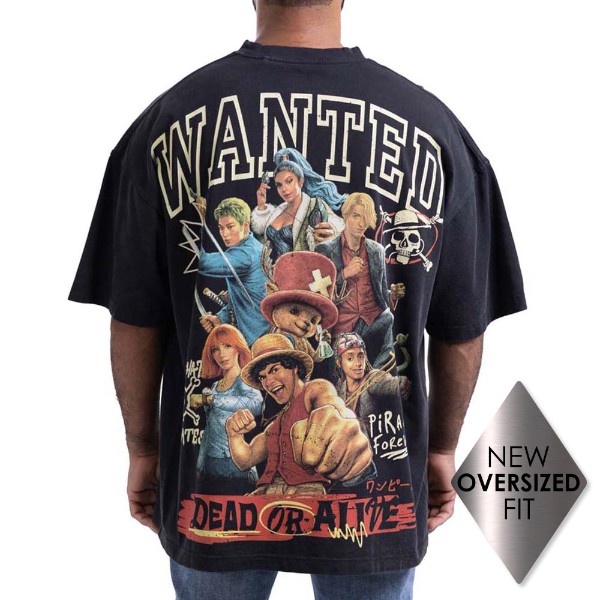Netflix - One Piece - Wanted Dead or Alive Oversized T-Shirt - Packshot 1