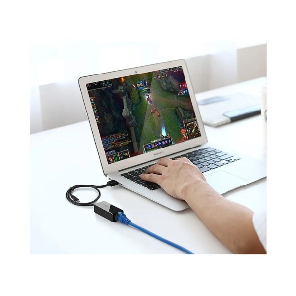 UGreen USB 2.0 to 100Mbps Ethernet Adapter 10cm Black - Packshot 2
