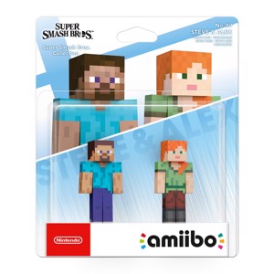 Nintendo amiibo (Super Smash Bros.) - Steve & Alex Character Figure 2-Pack - Nintendo Switch