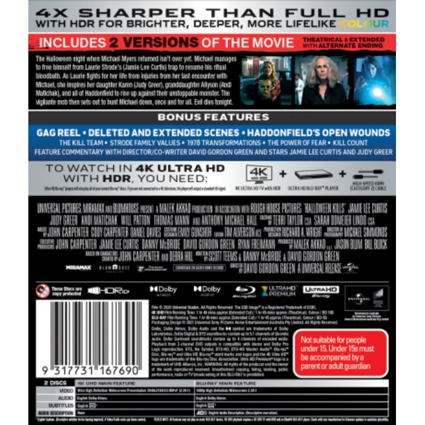 Halloween Kills (4K UHD / Blu-Ray) (Extended Cut) - Packshot 2