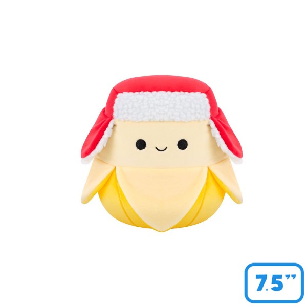 Squishmallows - Junie the Yellow Banana with Red Trapper Hat 7.5" Christmas Plush - Packshot 1