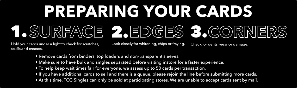 Preparing Your Cards - Sell Your TCG Singles - EB Games Australia