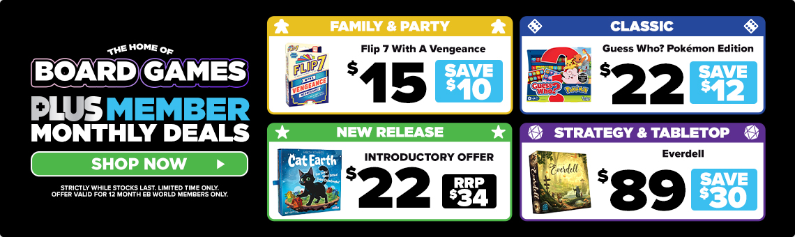 PLUS Member Monthly Board Game Deals - September - EB Games Australia