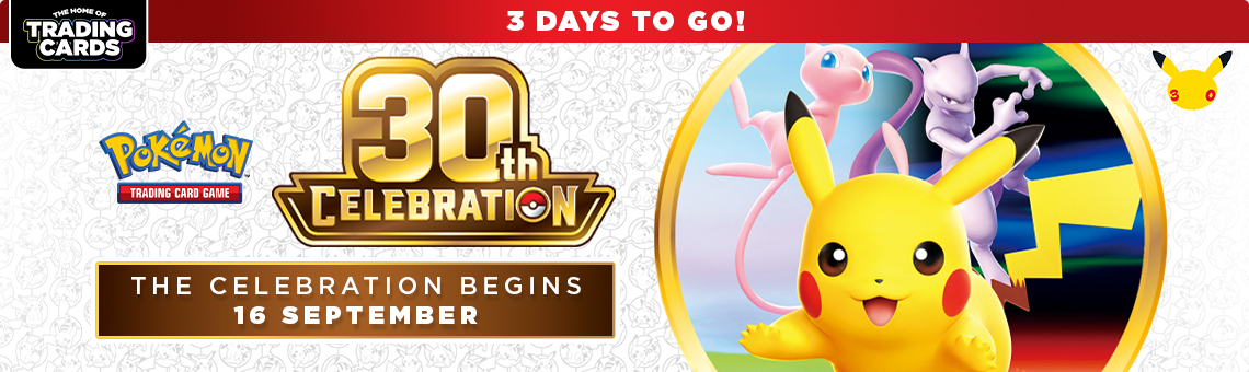 Pokemon Trading Card Game - 30th Celebration - 3 Days to Go! - EB Games Australia