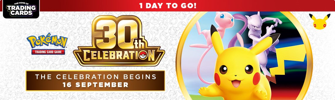 Pokemon Trading Card Game - 30th Celebration - 1 Day to Go! - EB Games Australia