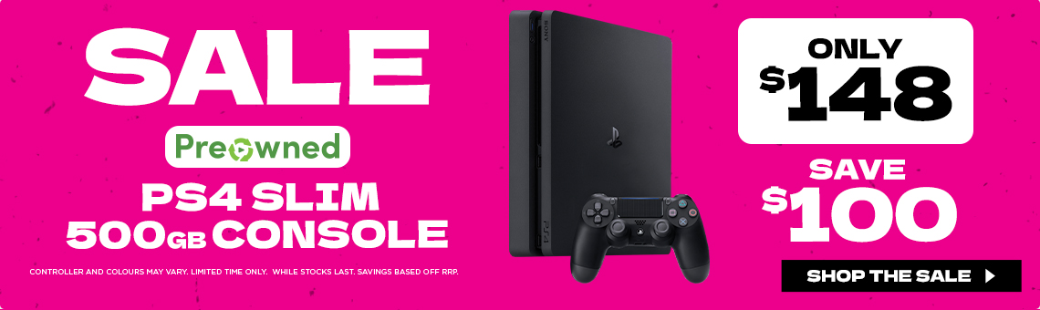 Preowned PlayStation 4 Slim 500GB Console Only $148 - Sale - EB Games Australia