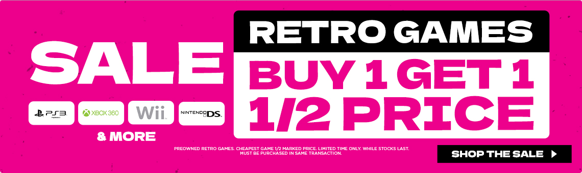 Sale - Retro Games Buy 1 Get 1 1/2 Price! - EB Games Australia