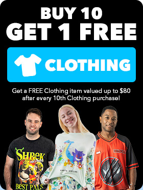 Buy 10 Get 1 Free Clothing with EB World PLUS - Join Today!