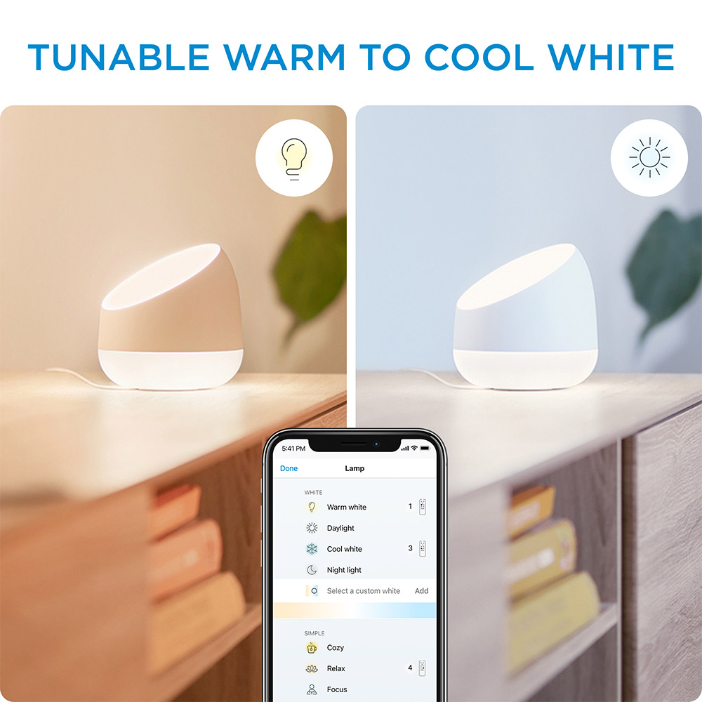 WiZ Squire Dual Zone Lamp Colour & White