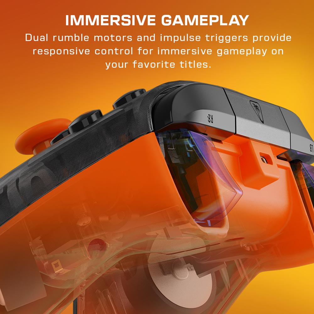 Turtle Beach - Rematch Core Wired Controller for Xbox – Ghost Black Camo/Orange - Screenshot 3