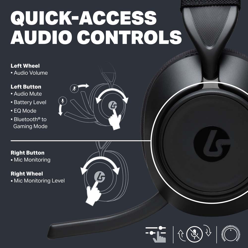 LucidSound LS500P Wireless Gaming Headset - Black - Screenshot 11