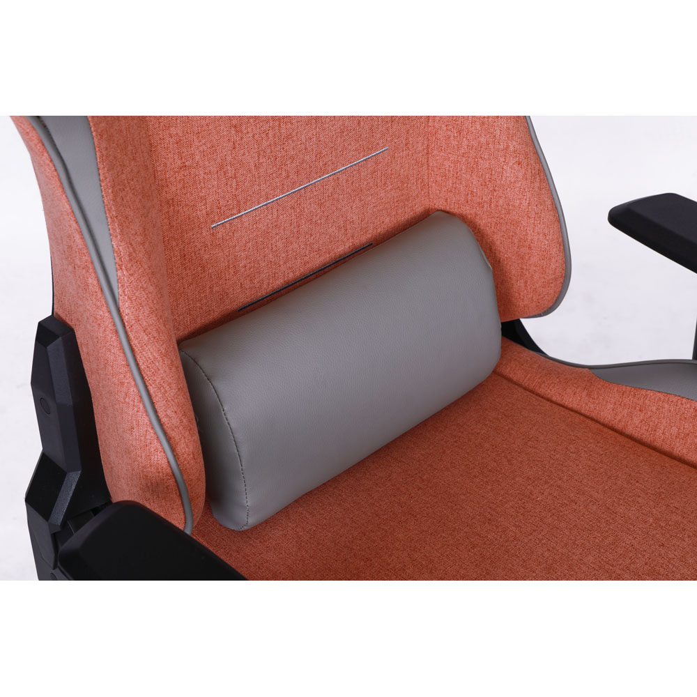 Playmax - Elite Gaming Chair - Fabric Pink and Light Grey - Screenshot 4