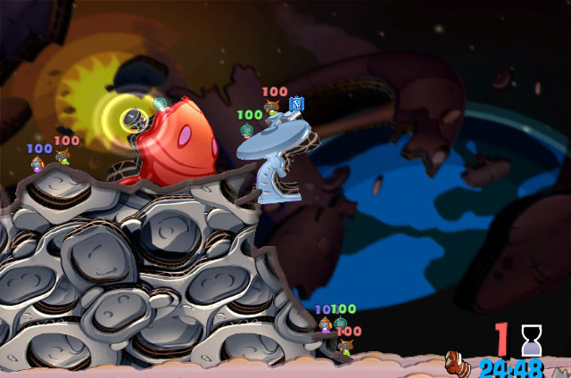 Worms: A Space Oddity - Screenshot 1
