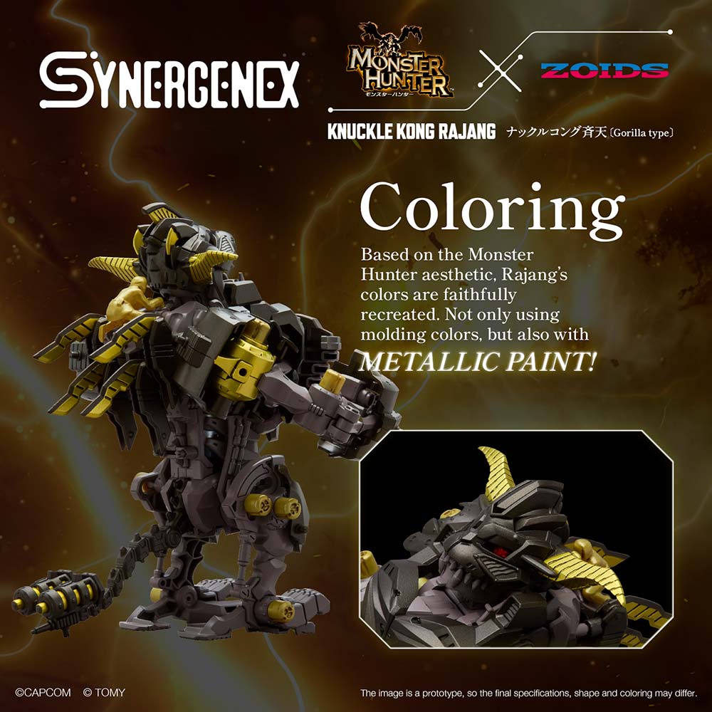 Monster Hunter x Zoids Knuckle Kong Rajang Model Kit Toys and