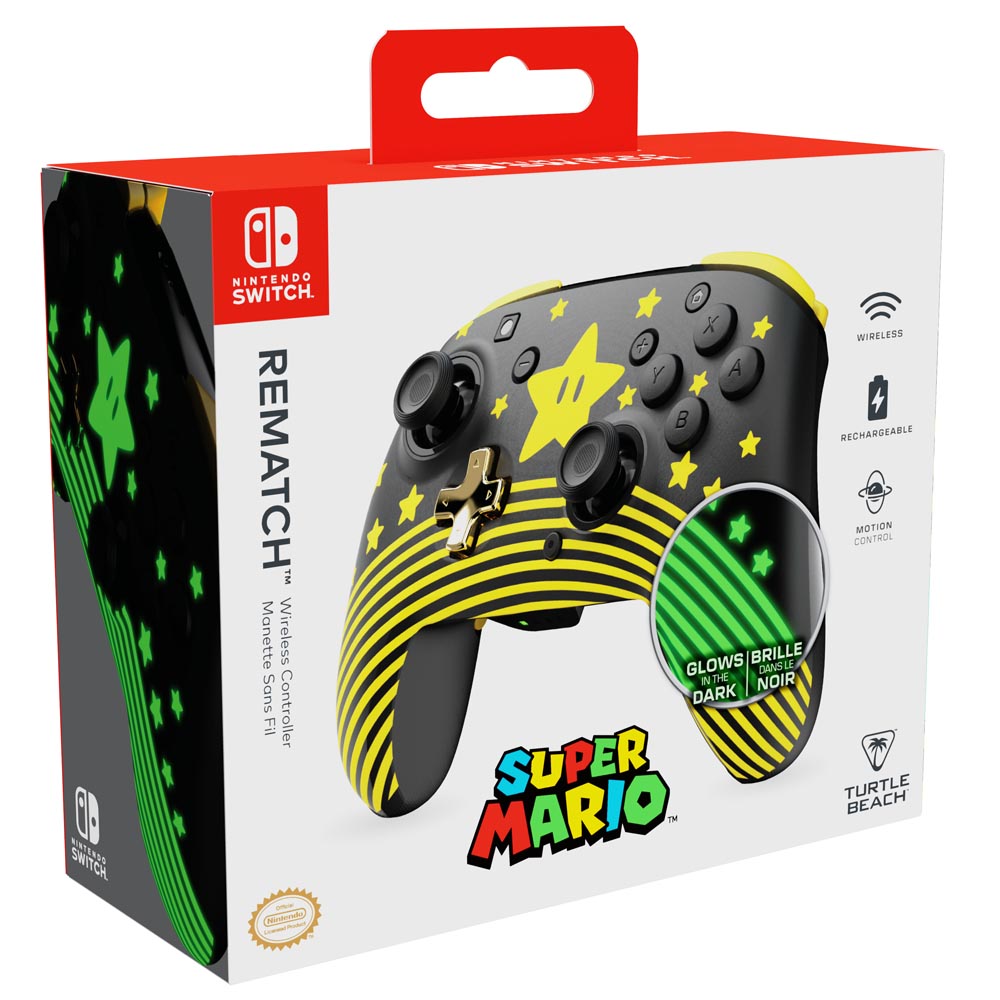 Turtle Beach - Rematch Wireless Controller for Nintendo Switch - Super Mario Star - Screenshot 3