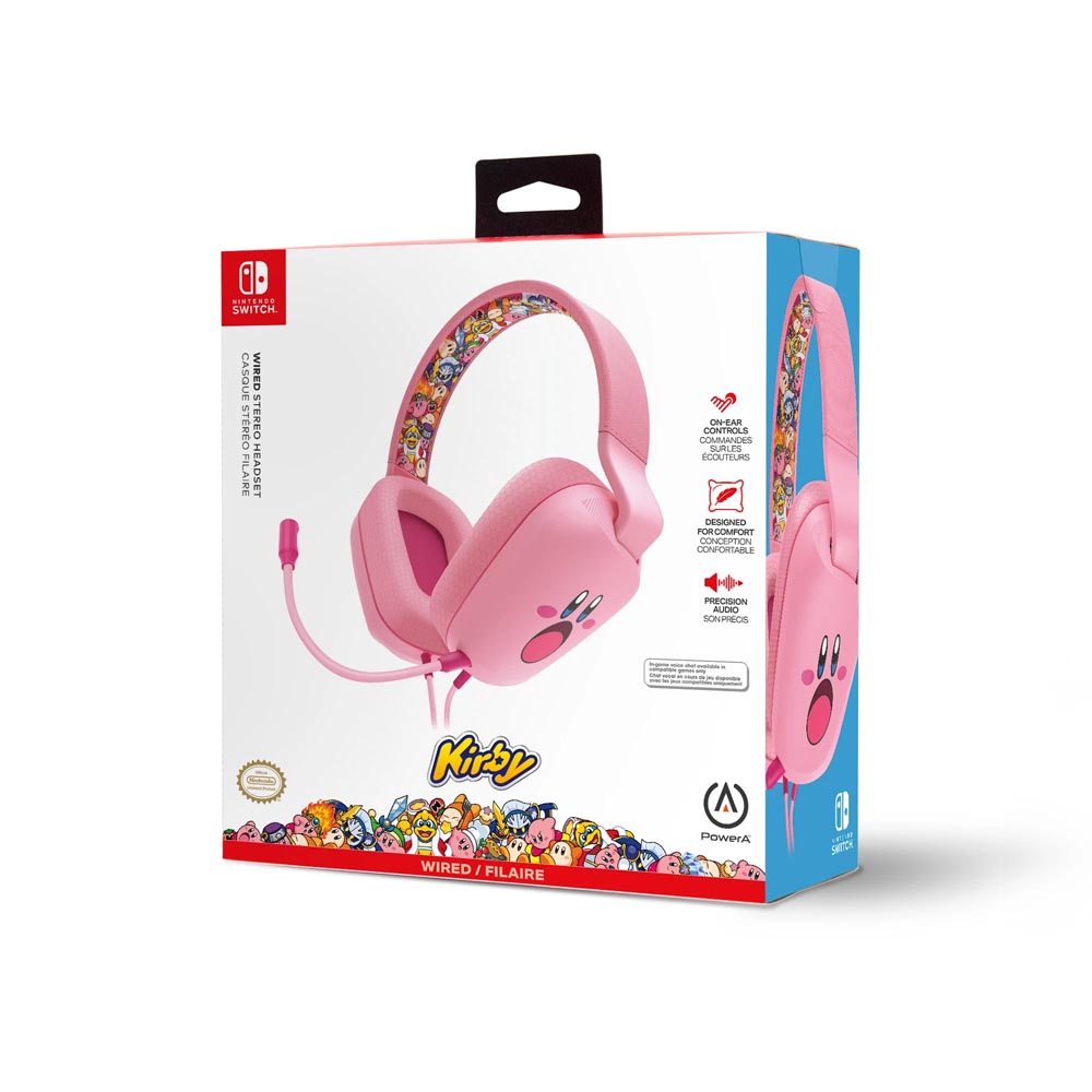 PowerA - Wired Stereo Headset for Nintendo Switch - Kirby Mouthful - Screenshot 6