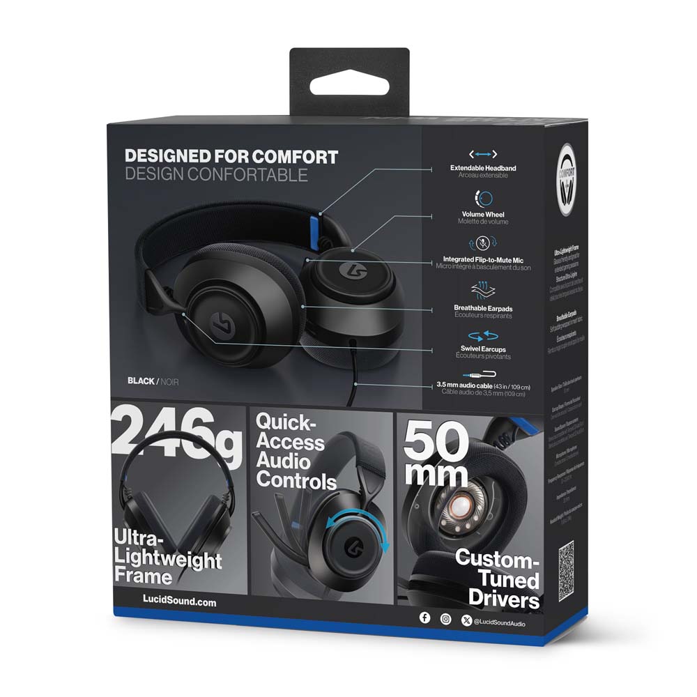 LucidSound LS10 Wired Gaming Headset for Playstation - Black - Screenshot 5