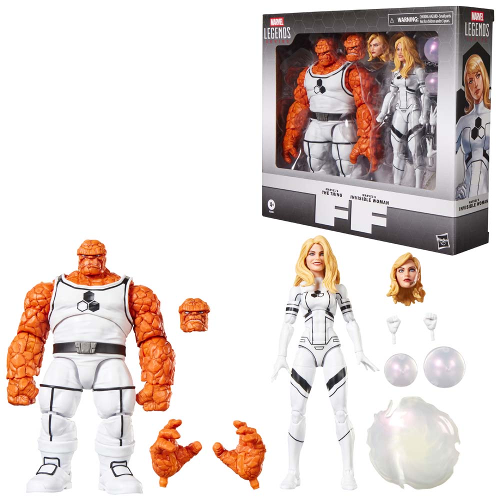 Marvel - The Fantastic Four - The Thing & Invisible Woman Marvel Legends Action Figure 2-Pack - Screenshot 1