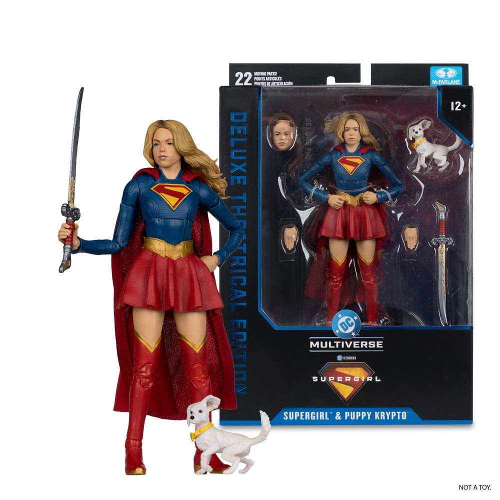 DC Comics - Supergirl (2026) - Supergirl and Puppy Krypto Deluxe 7" Action Figure - Screenshot 1