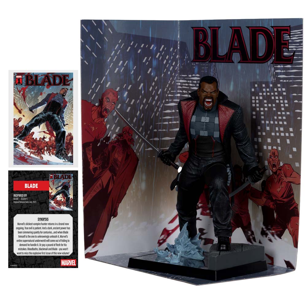 Marvel - Blade (Blade #1) Red Platinum Edition 1/6 Scale Figure with Comic Book - Screenshot 1