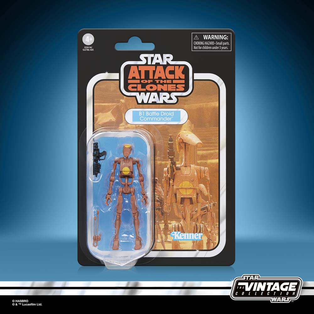 Star Wars - The Vintage Collection - B1 Battle Droid Commander Action Figure - Screenshot 1