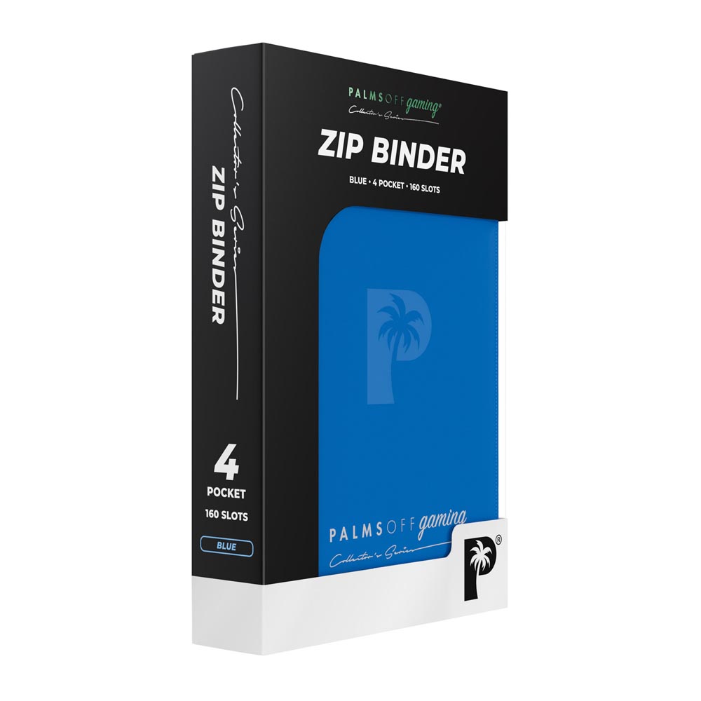 Palms Off Gaming - Collector's Series 4 Pocket Zip Trading Card Binder - Blue - Screenshot 1
