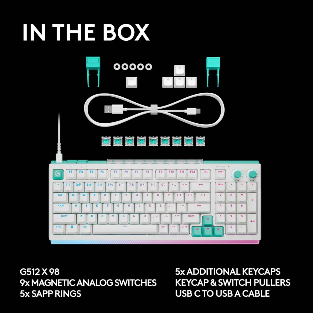 Logitech G G512 X 98 Mechanical Gaming Keyboard - White - Screenshot 4