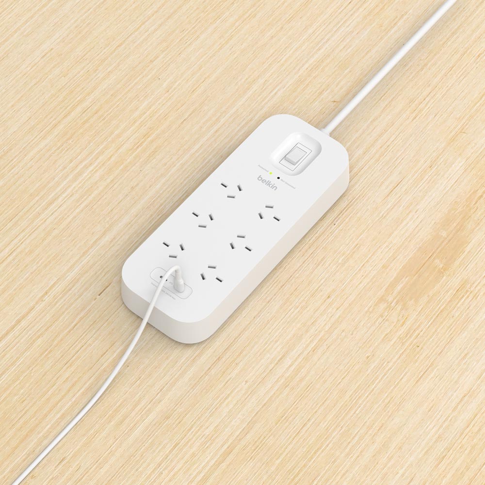 Belkin - Connect 6-Outlet 2 USB Surge Protector - Screenshot 5