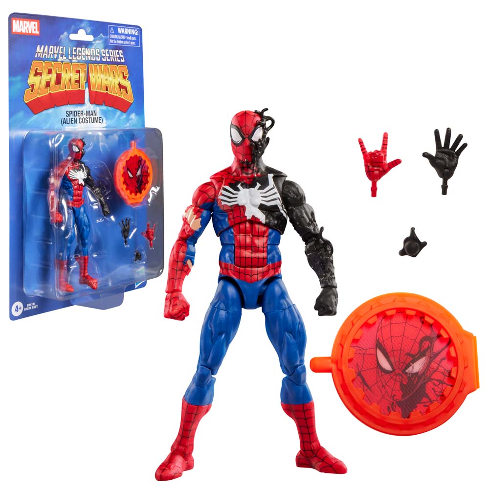 Marvel - Secret Wars (1984) - Spider-Man (Alien Costume) Marvel Legends Action Figure - Screenshot 2