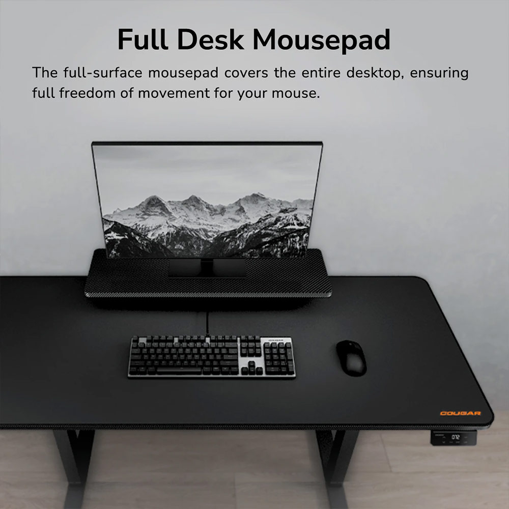 Cougar E-STAR 140 Electric Sit/Stand Desk With Monitor Stand & Full Mouse Pad - Screenshot 7
