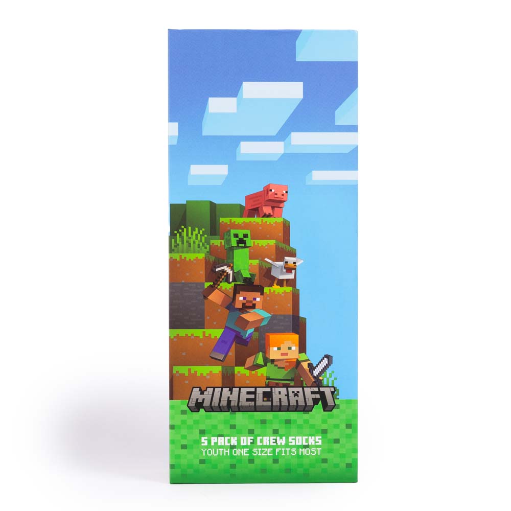 Minecraft - Christmas Youth Crew Socks 5-Pack - Screenshot 2