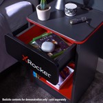 X Rocker Carbon-Tek Bedside Table with Wireless Charging and LED Lights - Black - Screenshot 2