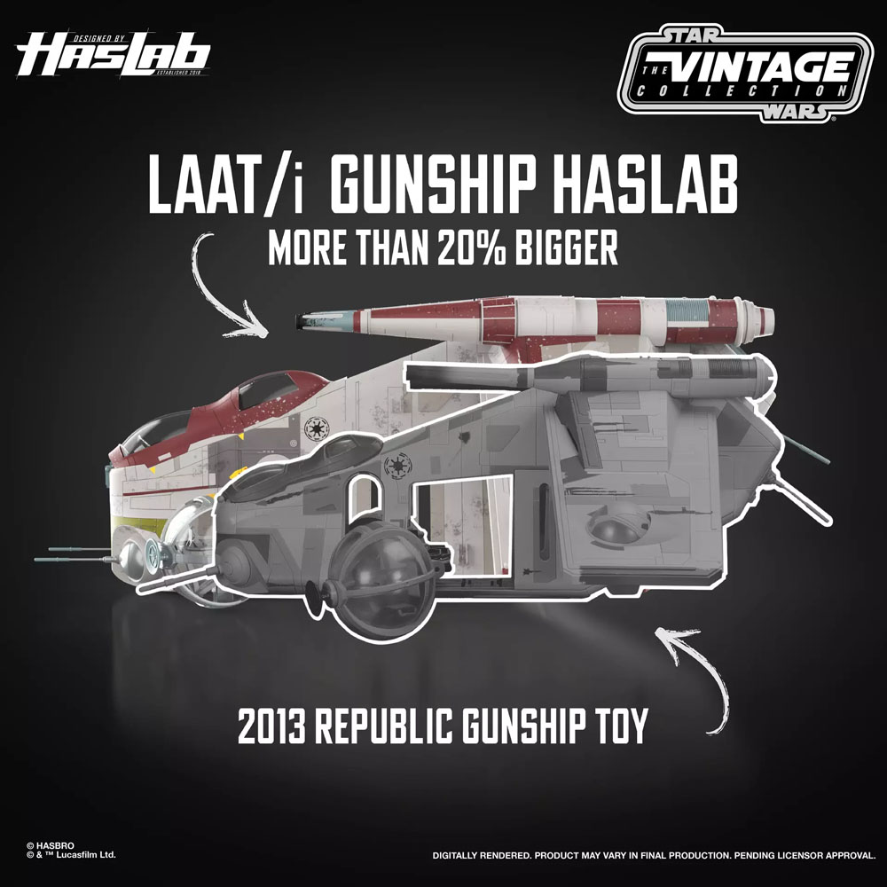 Star Wars - Attack of the Clones - The Vintage Collection LAAT/i Gunship Figure Set - Screenshot 3