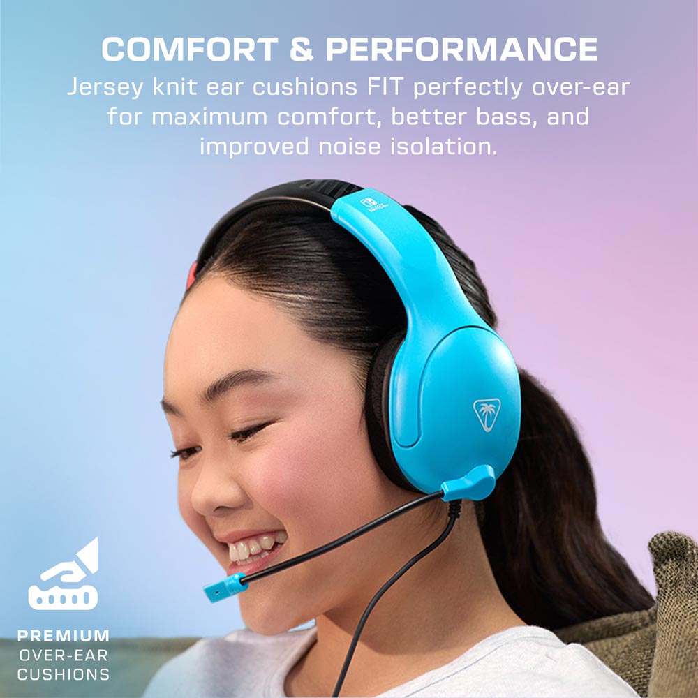 Turtle Beach - Airlite Fit Wired Gaming Headset - Neon Blue & Red - Screenshot 4