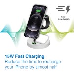 Laser 3 in 1 Wireless Charging Station - White - Screenshot 2